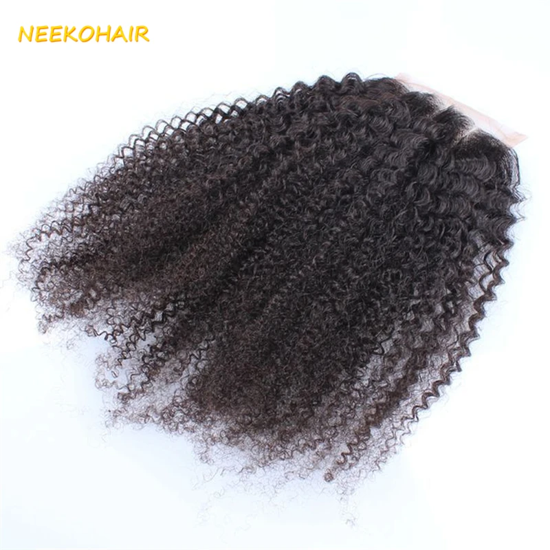 Afro Kinky Curly Human Hair Bundles Natural Color 10-30" Brazilian Remy Human Hair Hair Extensions Curly Weave For Women