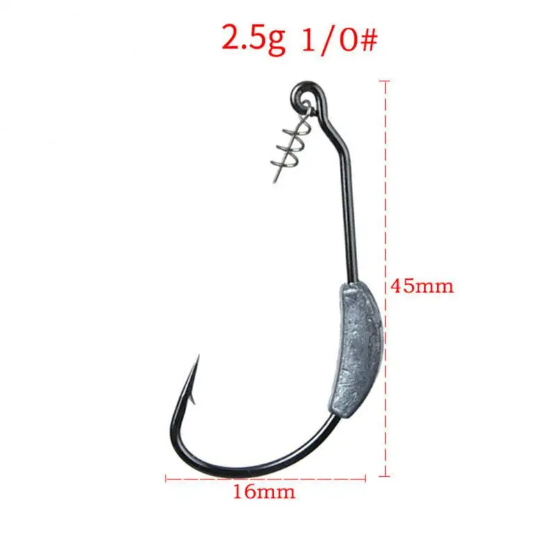 Exposed Jig Crank Head Barbed Hook 2g 2.5g 3g 4g 5g 7g 9g Crank Offset Fishing Hook Fish Hooks Fit for Texas Rigs Fishing Tackle