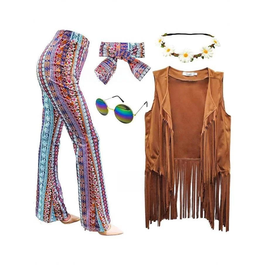 

New Vintage Suede Women's n Tassel Set Personali Cross-Border Faionable Ethnic Women's Clothing Spring 2025