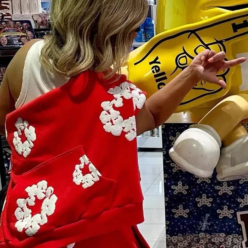 فضفاض المجهزة هوديي البلوز الشارع الشهير طباعة للجنسين مجموعة الشارع سلسلة مريحة الرجال النساء هوديي البلوز كومبو