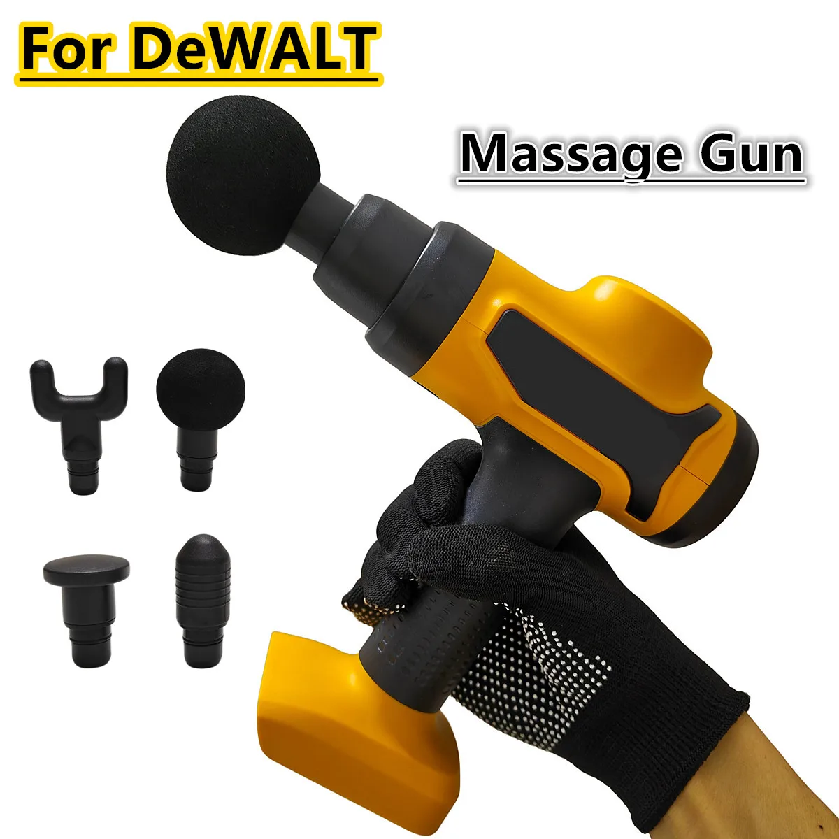 

For DEWALT 20V Battery Cordless Massage Gun Professional Electric Muscle Massager 10 Speed & 4 Attachment Heads Power Tool