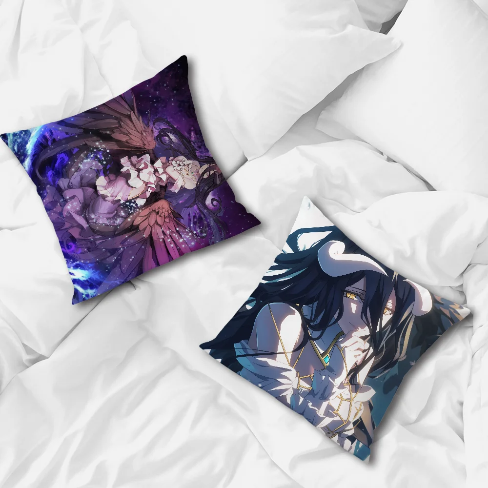 Anime O-Overlords A-Albedo cushion cover Accessories Square Cushion Room Bedroom Headboard Sofa Living Backrest Car Nap Time