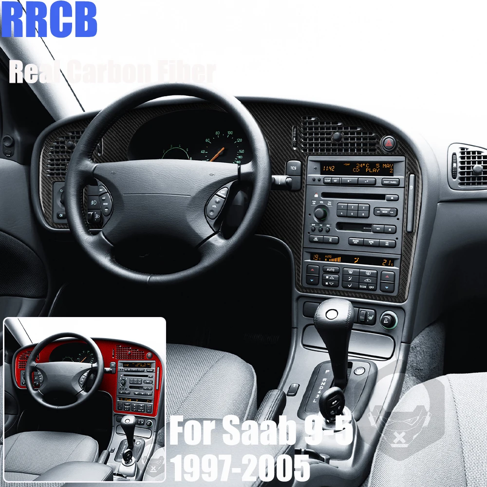 Real Carbon Fiber Car Accessories Speedometer Trim Cover Soft Sticker For Saab 9-5 1997 1998 1999 2000 2001 2002 2003 2004 2005