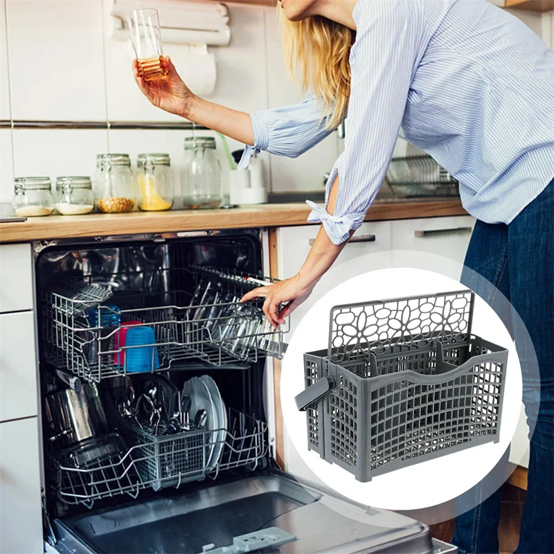 1PC Universal Cutlery Dishwasher Replacement Basket for Bosch, Maytag, Kenmore, Whirlpool, LG, Samsung, Kitchenaid, GE