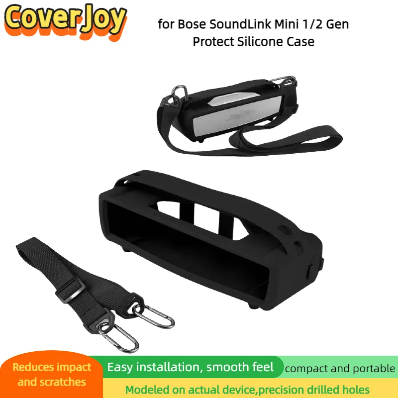 CoverJoy غطاء مكبر الصوت ل Bose SoundLink Mini 1/2 Gen حماية غطاء من السيليكون المحمولة MINI II مكبر الصوت قذيفة في الهواء الطلق حمل كم