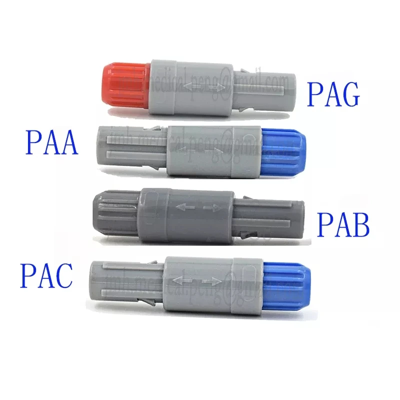 PAG 1P 0 Degree Single Keyings 2 3 4 5 6 7 8 9 10 12 14 Pin Core Push-pull Self-locking Medical Plastic Male Plug Connector