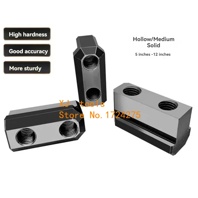 Mandrin hydraulique à fente en T, CNC, mâchoires de mandrin de tour, trou interne en pouces, support d'usinage, outil de coupe d'alésage, nuits d'écrou en T creux, SBT 5 6 8