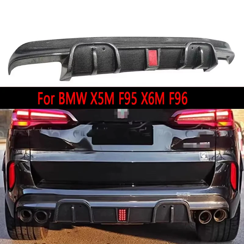 

For BMW X5M F95 X6M F96 Carbon Fiber Diffuser Car Rear Bumper Diffuser Rear Splitters Spoiler Back lip shunt body kit