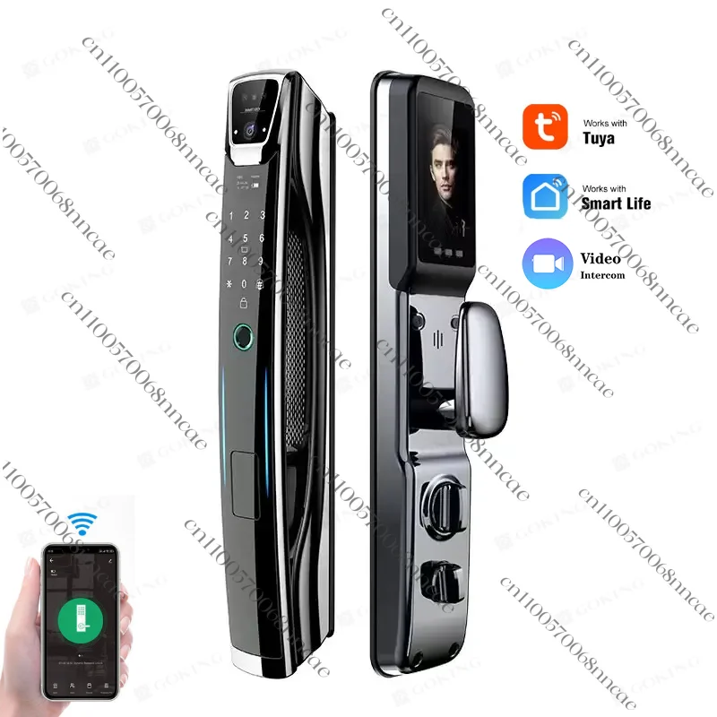 Enrique Tuya Aluminum Alloy Video Intercom Smart Lock Fully Automatic 3D Face Recognition Biometric Fingerprint Outdoor Digital