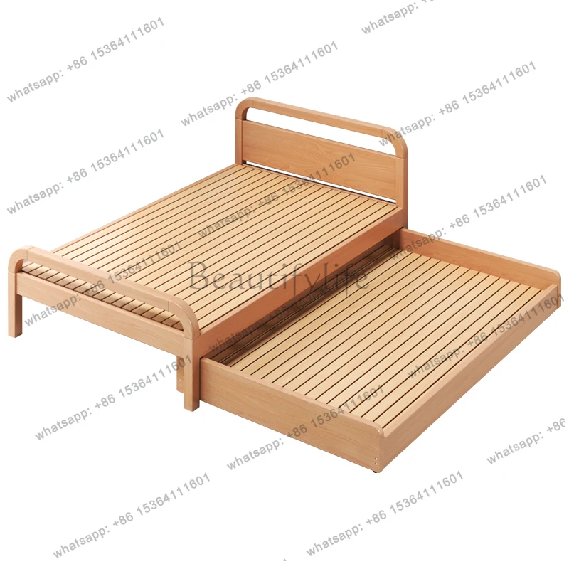 Home  Modern beech wood bunk bed 2 people Double bed bedroom beds bedroom furniture