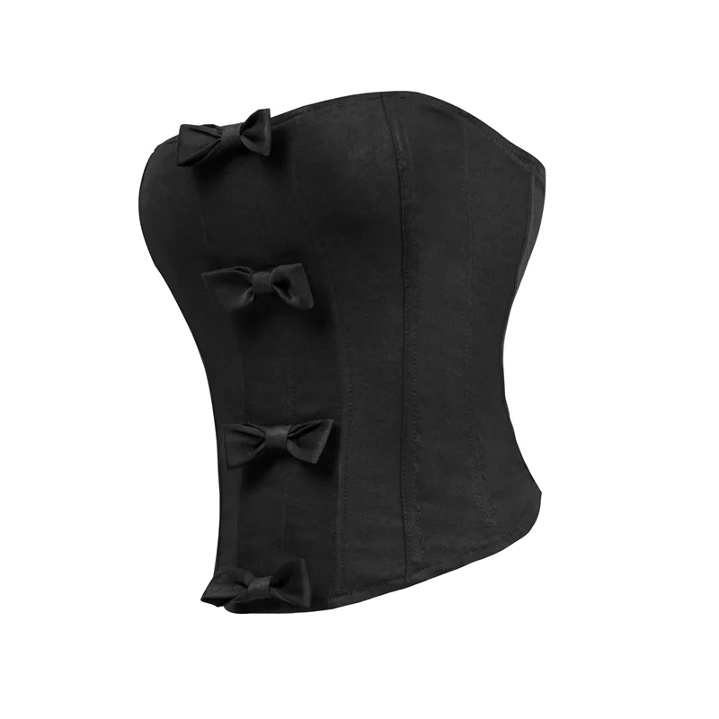 Summer New Corset Top Beautiful Bowknot Bustier Black Gothic Clothing Lingerie Sexy Women Underwear Slimming Women's Corset