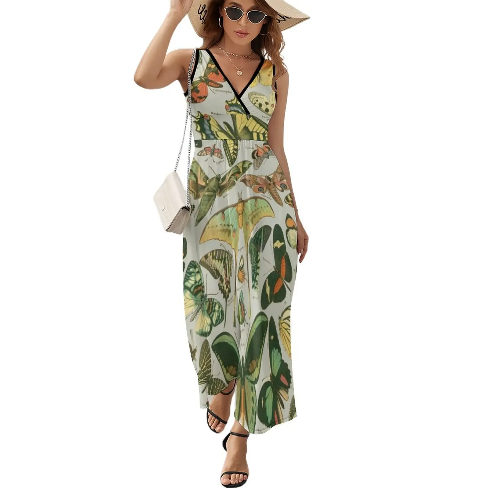 

Butterfly Pattern Sleeveless Dress women's summer jumpsuit loose women's dress