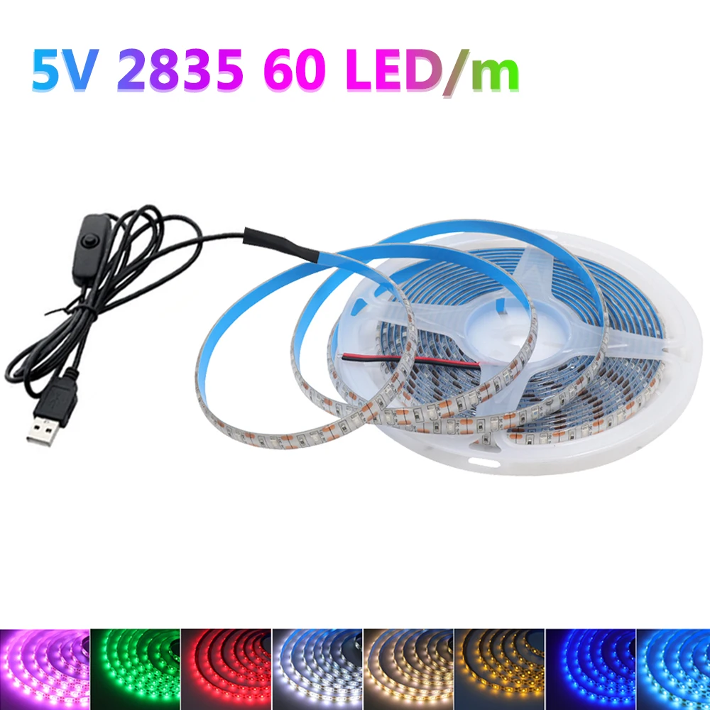 5V Usb Led Strip Lichtband Voor Tv Backlight Living Gaming Muur Kamer Slaapkamer Decor Verlichting Kerst Decoratie Verlichtingslamp