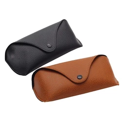Black Pressure-resistant Portable Fashion PU Sunglasses Box Simple Fashion Leather Snap Sunglasses Box Wholesale of new models