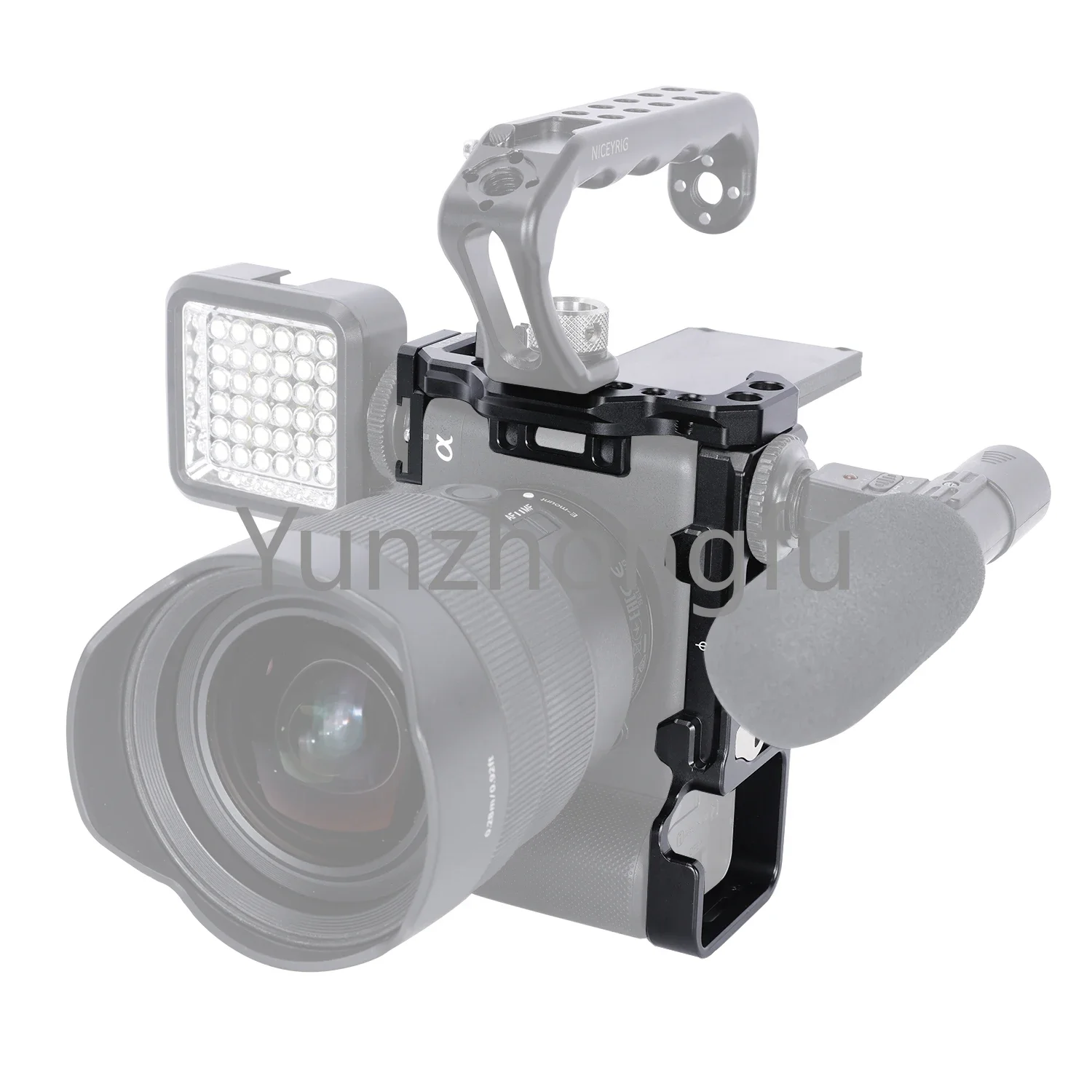 L-Bracket for Sony ZV-E1 Camera with Cold Shoe Mount Arca Swiss Bottom Plate