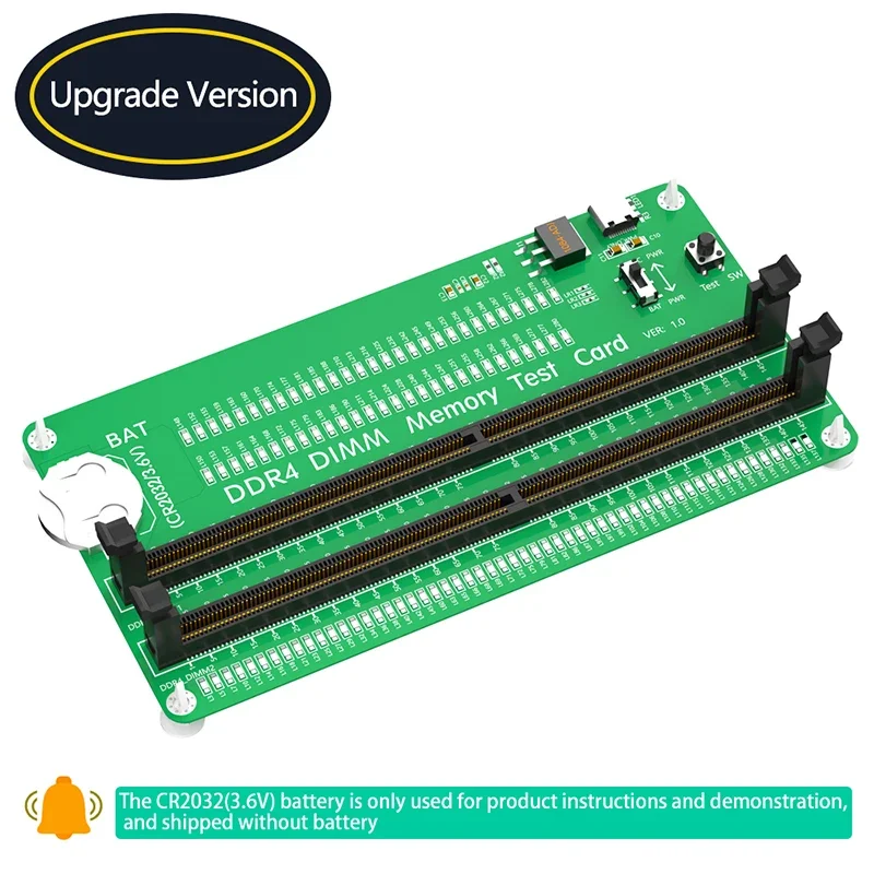 DDR4 DIMM Memory Test Card Diagnostic Repair Analyzer Test Desktop Computer Motherboard Memory Slot 2x DDR4 With LED Tester Card