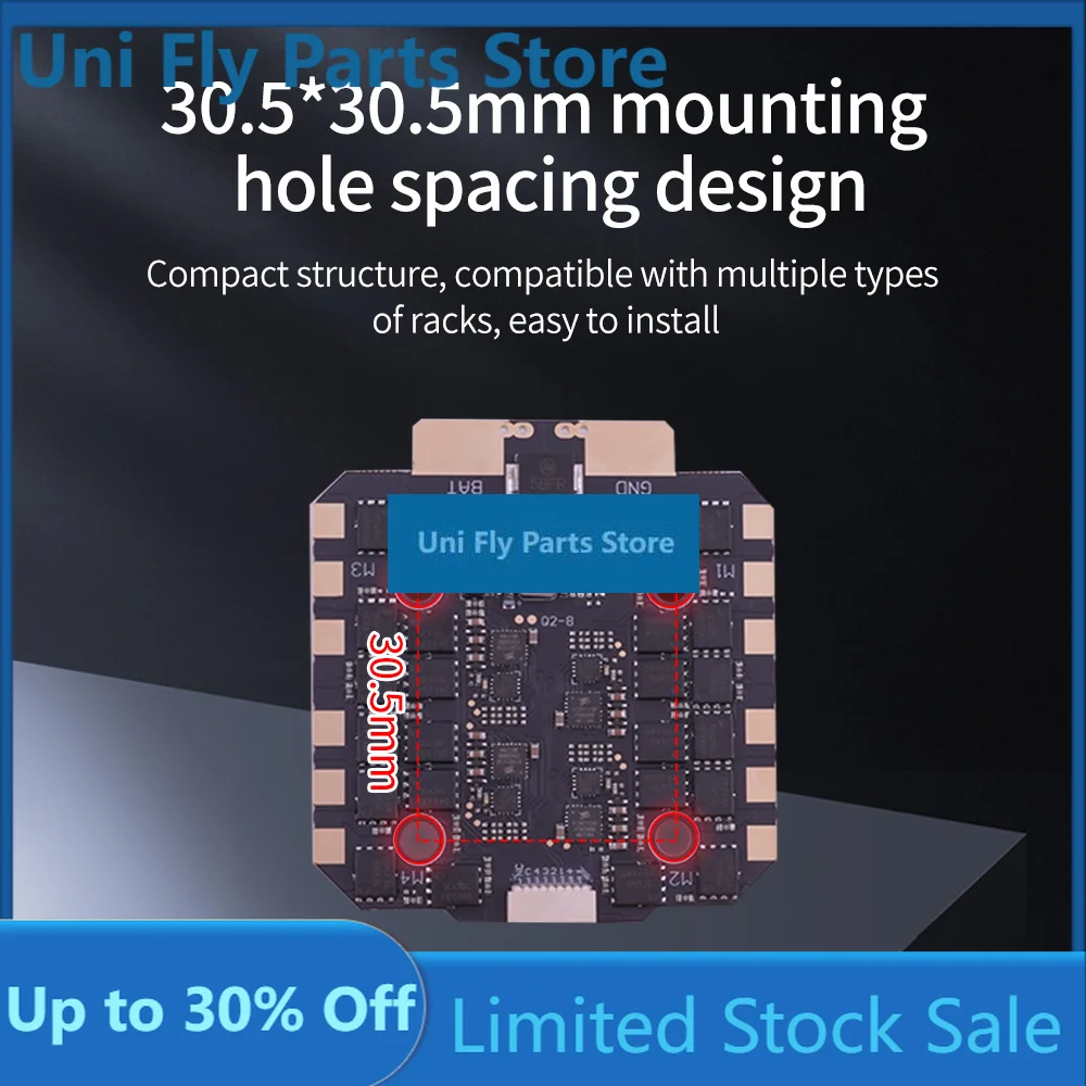 UniFlyHPXGRC H743 Flight Controller ICM42688P With 60A/70A/80A 4in1 Brushless ESC Stack 30.5x30.5mm For For Freestyle Racing Dro