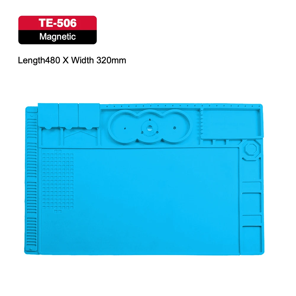 Soldering Mat ESD Antistatic 500 ° Heat Resistant Insulation Work Mat Multifunctional Silicone Repair Pad Maintenance Platform