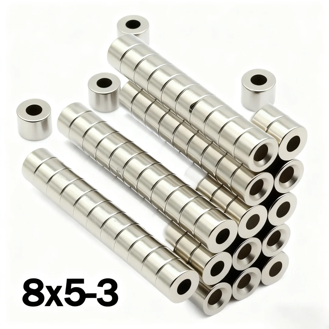 8x5-3mm Super Strong Magnet N35 Round With Holes Magnetic NdFeB Neodymium Magnet Powerful Disc imanes Refrigerator Magnets