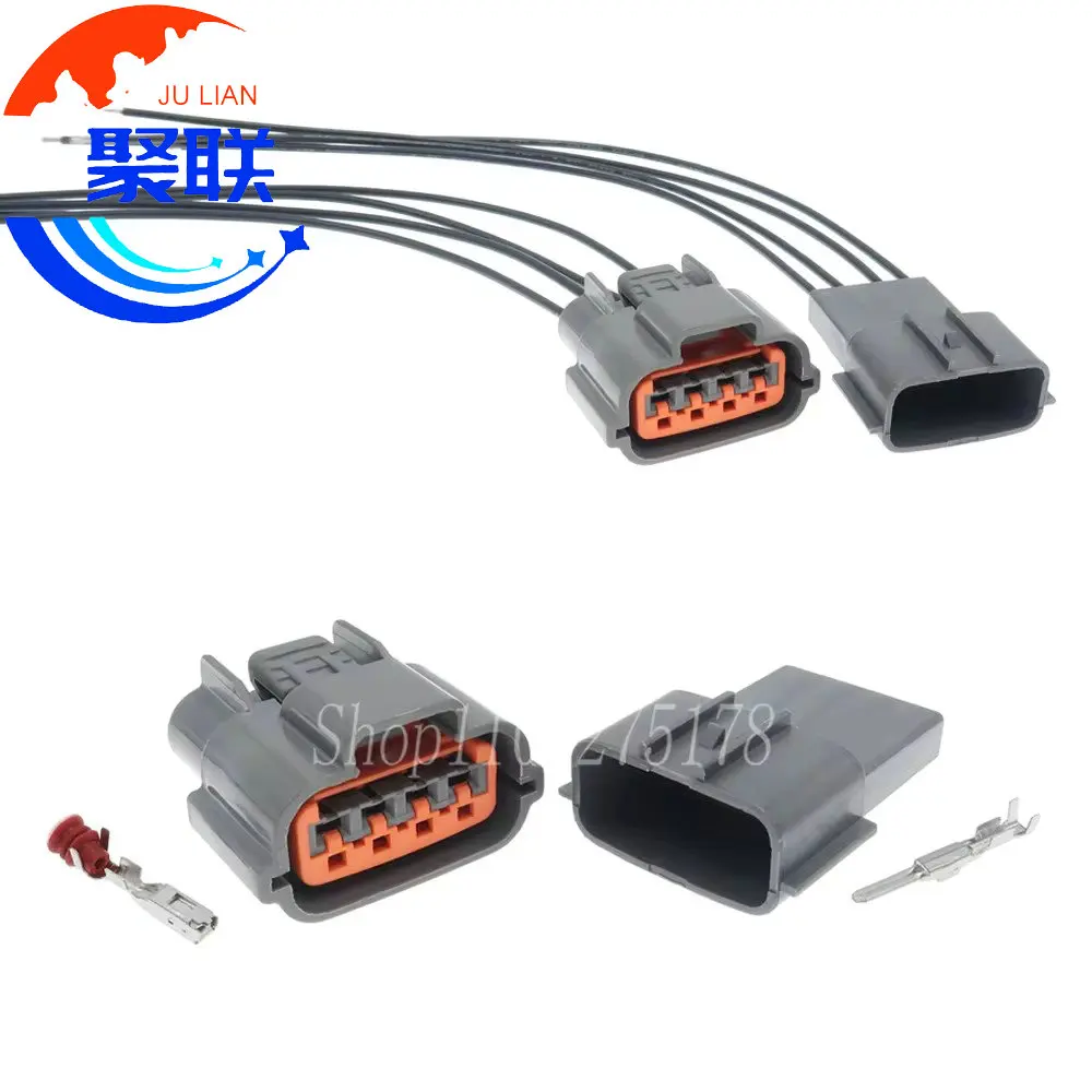 1Set 4Pin 6098-0144 Car Unit Pump Intake Pressure Sensor Wire Socket Waterproof Auto Alternator Cable Connector for Nissan