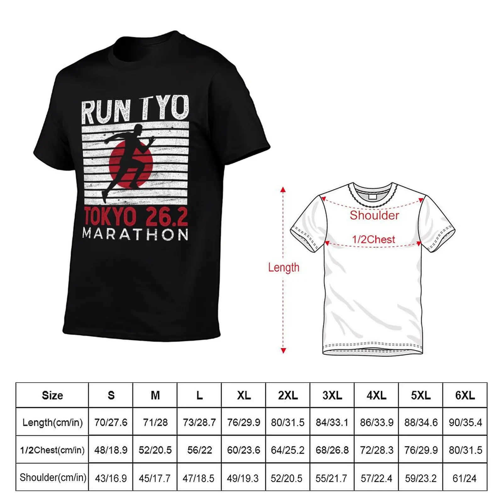 Tokyo Marathon Runner Vintage Japan Japanese Flag Fitted T-Shirt blacks mens clothing