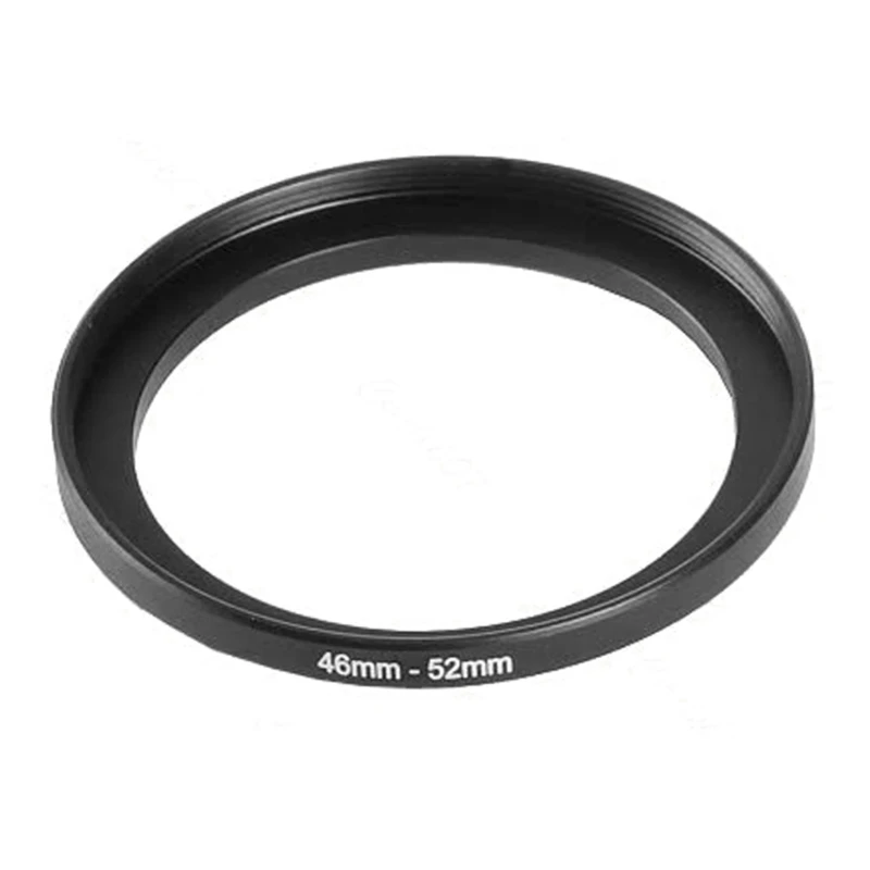 Aluminum Black Step Up Filter Ring 46-52 mm 46mm to 52mm Camera Lens Filter Adapter Ring for Canon Nikon Sony DSLR Camera