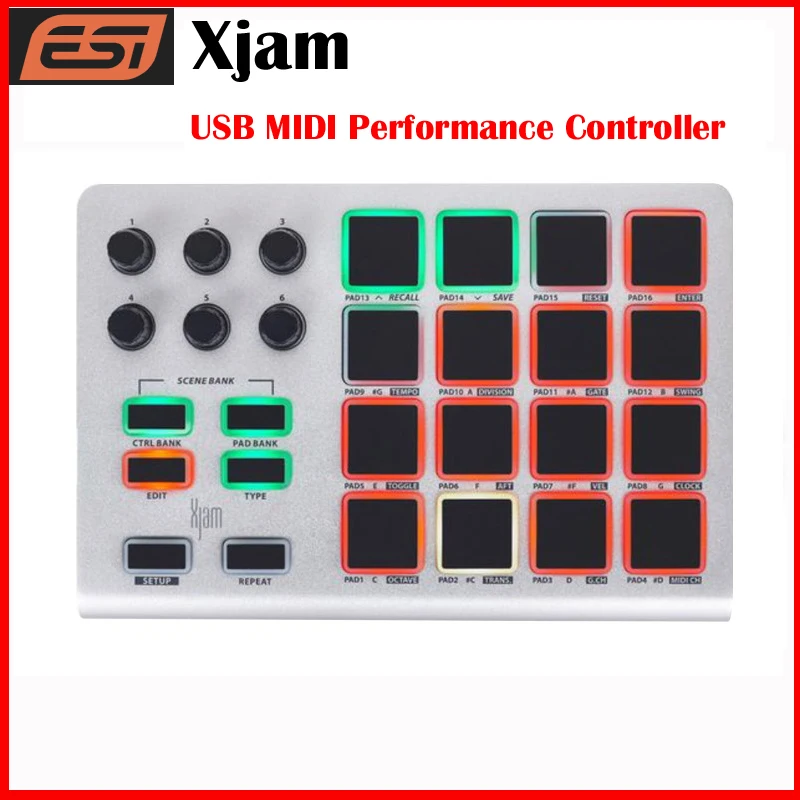 ESI Xjam USB MIDI Performance Controller Plug And Play For Mac PC