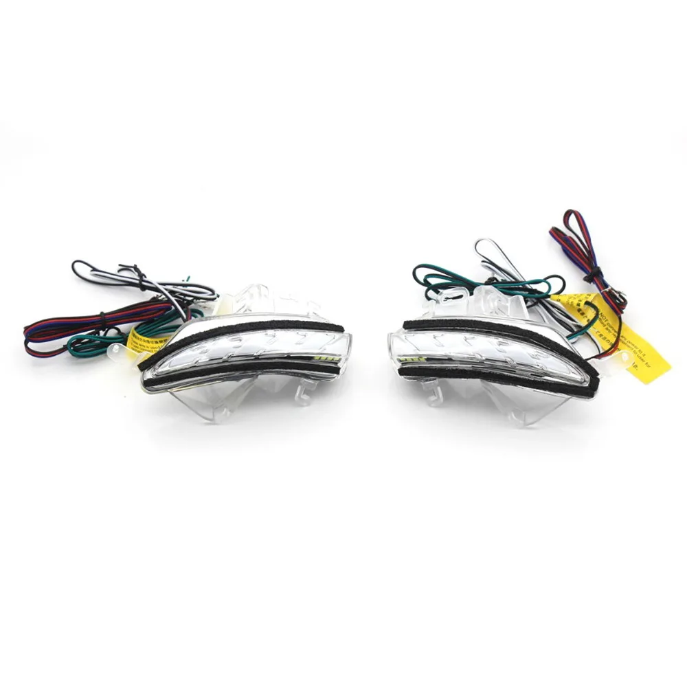 Car Rear-view Mirror Lights for Lexus ES GS IS 2014-2018, 6000K LED Width DRL + Streamer Yellow Side Turn Signals + Ground Lamp