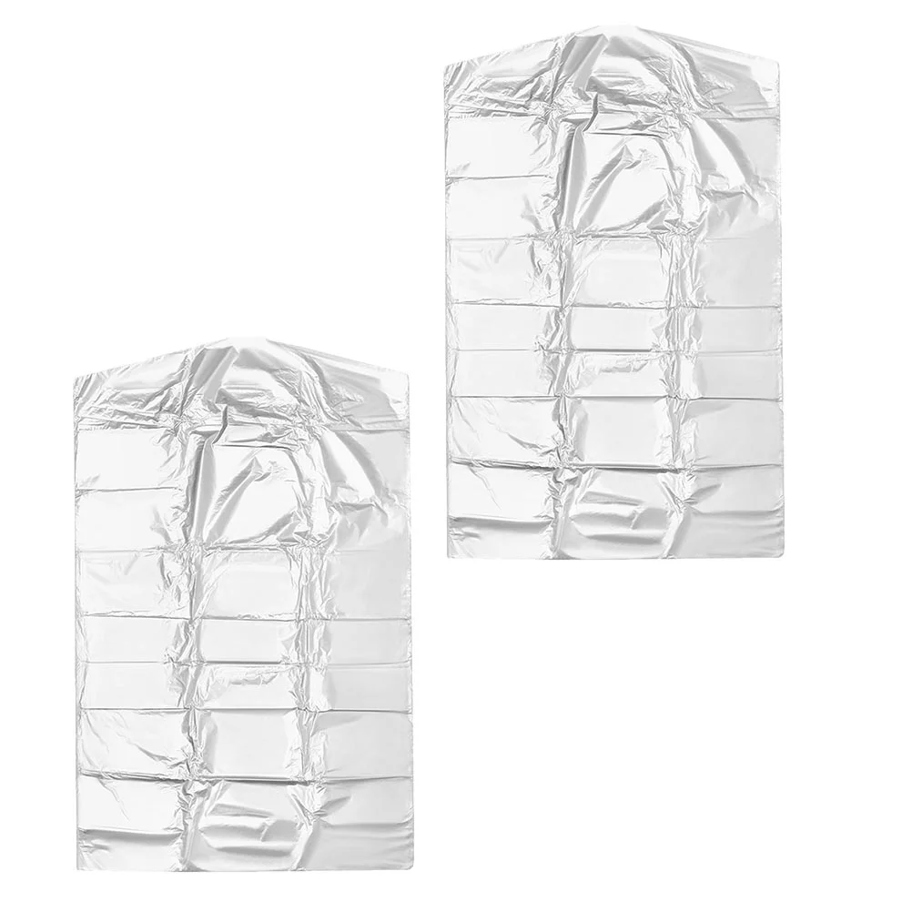 60 Pcs Plastic Clothes Covers Garment Dry Cleaning Bag Dust Hanging Pocket 70x40cm Storage White Wardrobe Dustproof Child