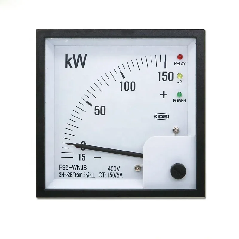 Factory Direct Sales F96-WNJB -15-150kW 400V 150/5A Analog Panel Watt Meter With Reverse