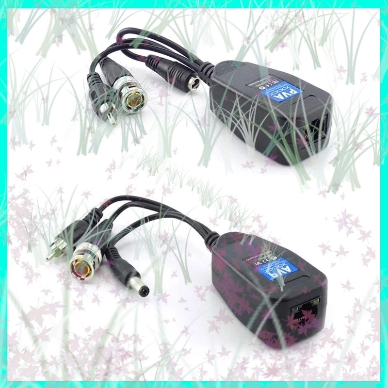 1/2/5Pairs 3 in 1 Passive Power Video Balun Male BNC Connectors Converter Supply Passive Transceiver for CCTV HD Camera DVR E3