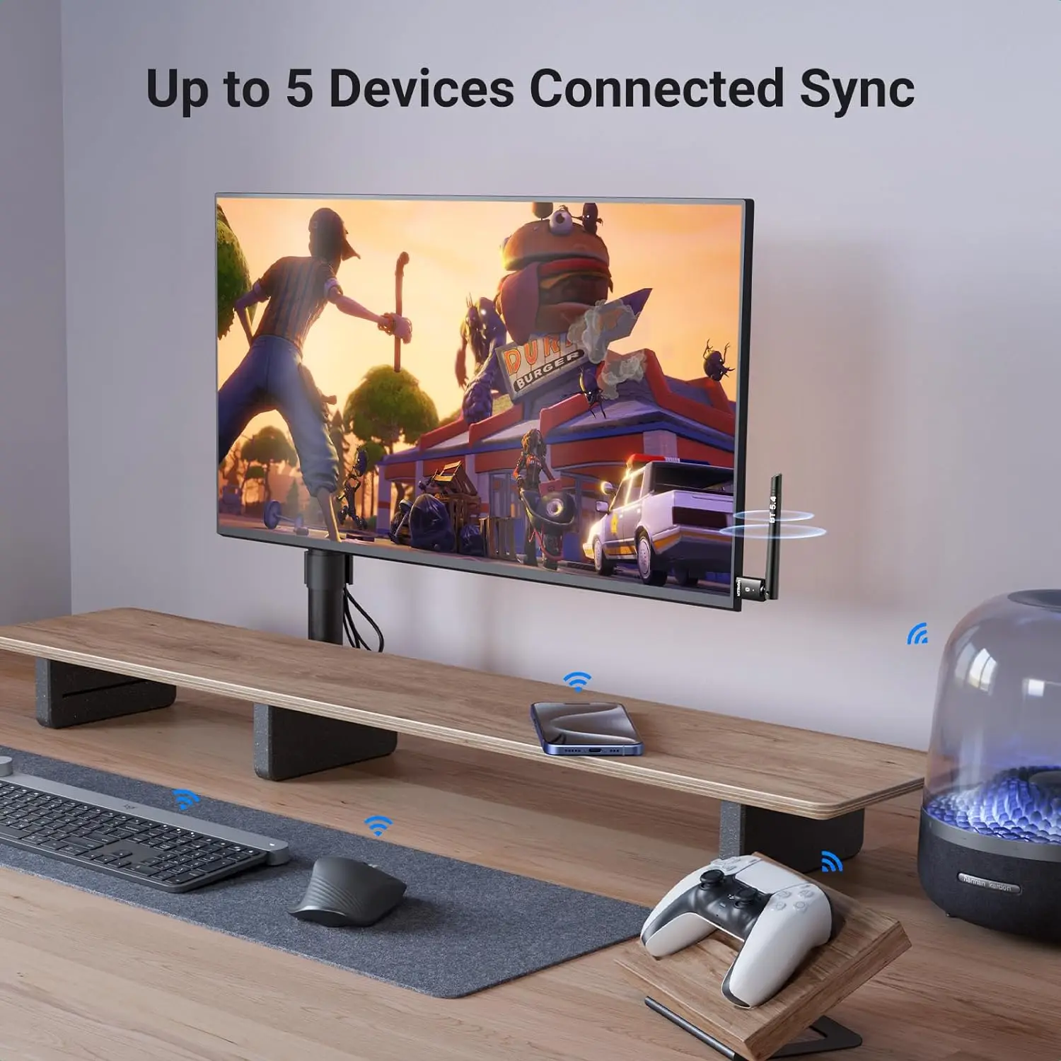 UGREEN 2024 블루투스 5.4 어댑터 PC용 장거리 USB 블루투스 동글 (BR+EDR+BLE) 무선 전송 블루투스 마우스용