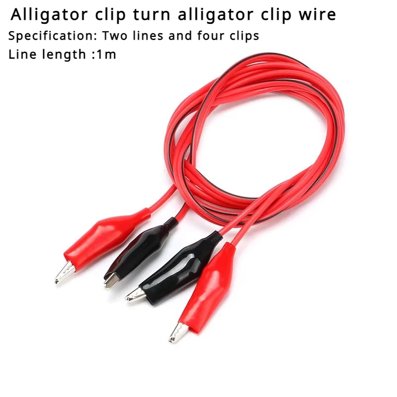 

1M double end Test lead Wire Line electrical Voltage Banana Plug Alligator Clip Clamp Crocodile cable diy for multimeter