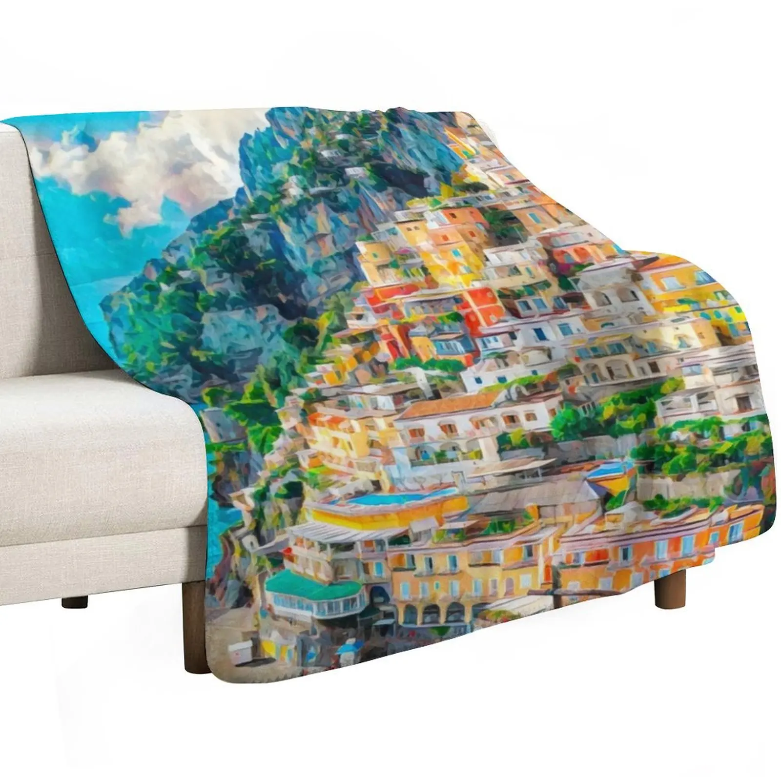 Amalfi Coast Throw Blanket blankets and throws Quilt Soft Plaid Summer Beddings wednesday bed plaid Blankets