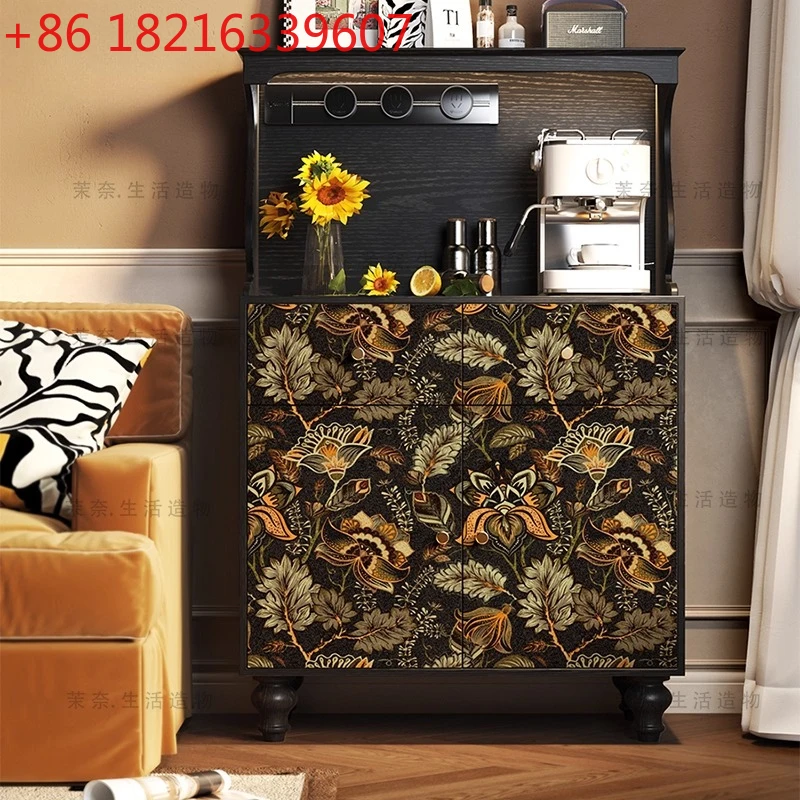 

Solid wood dining room tea cabinet against the wall, living room sofa side decorative storage cabinet