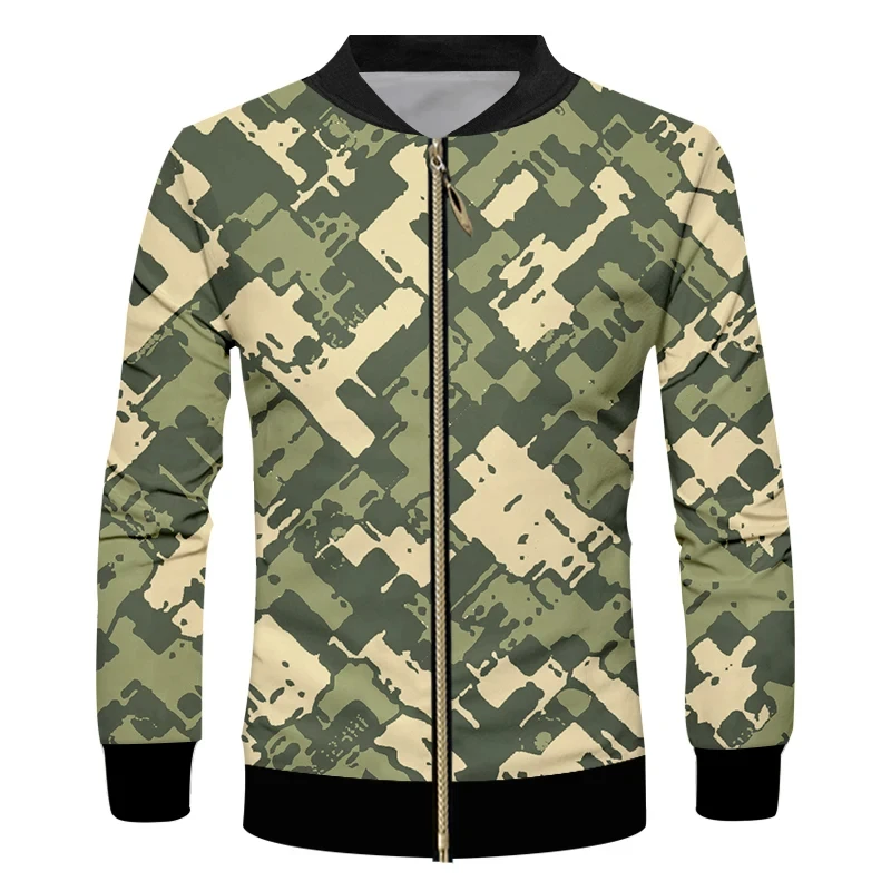 

New Camouflage MenWomen Zip Jacket 3D Print Sweatshirt Fashion Jacket Oversized Clothing Harajuku Couple Baseball Tops Apparel