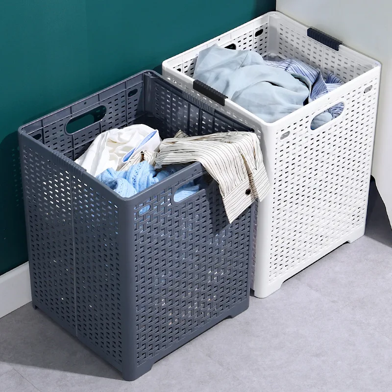 

Dirty Clothes Basket, Laundry Basket, Bathroom Folding Dirty Clothes Basket, Hollowed Out Plastic Dirty Clothes Storage Basket