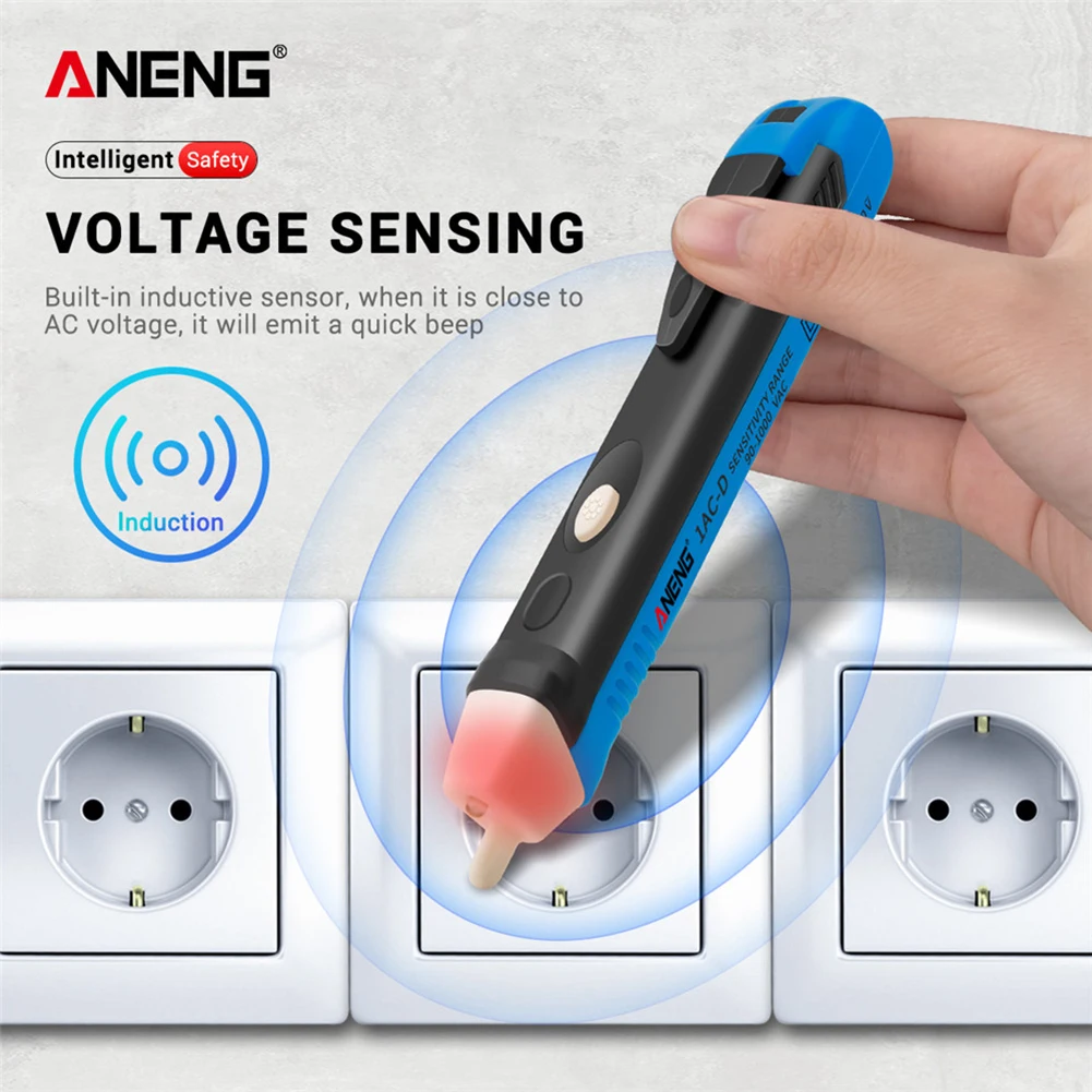 ANENG 1AC-D Digital Non-contact Voltage Tester 90-1000V Smart Voltage Detector Test Pen Electric Induction Test Pencil LED light