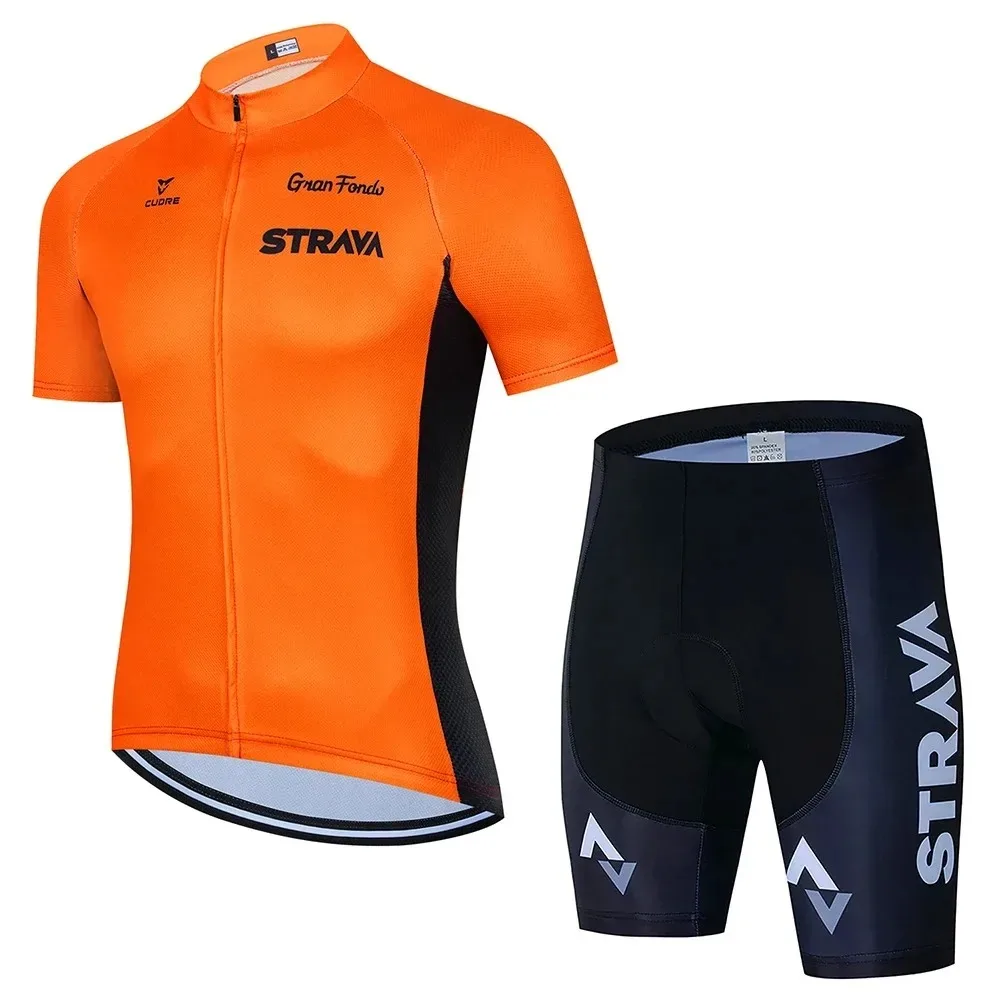 Strava Fahrrad Radfahren Jersey Set Herren Sommer Kurzarm Berg Uniform Ropa Ciclismo Radfahren Maillot Radfahren Kleidung Anzug – Detail 9