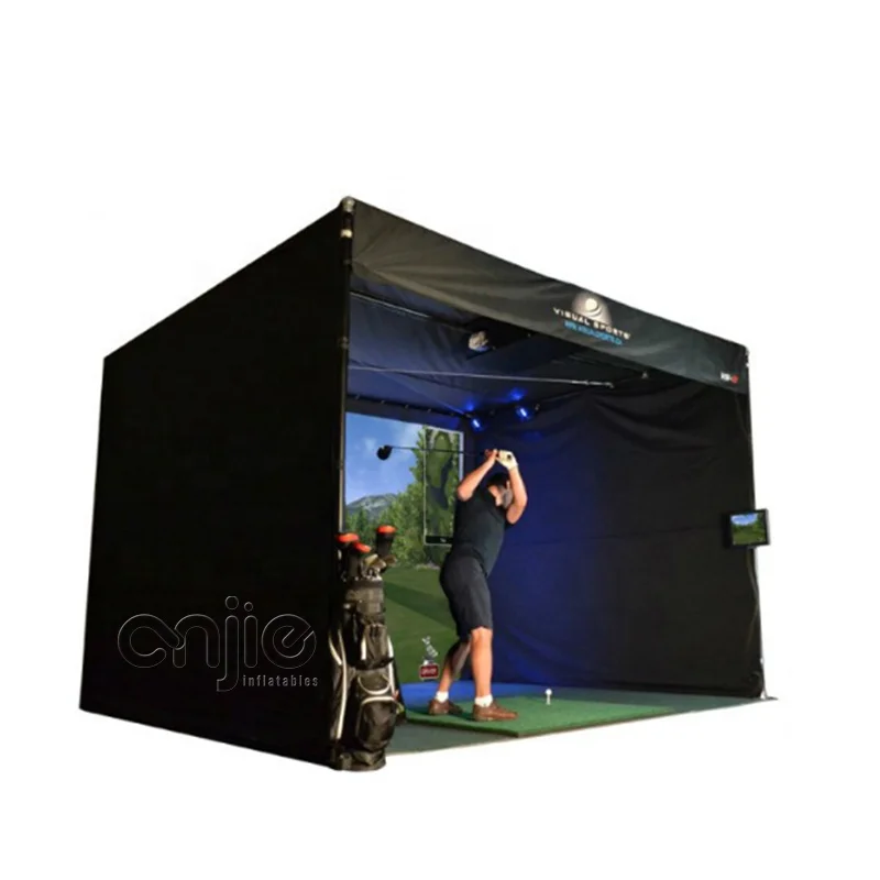 Inflatable Indoor Outdoor Golf Practice Swing Simulator Net Cage Play Sports