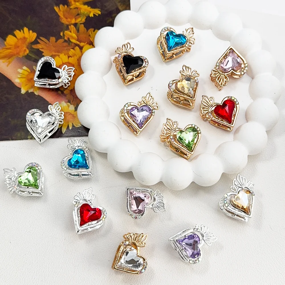 

Cordial Design 21*23MM 40Pcs DIY Fancy Beads/Hand Made/Jewelry Accessories/Rhinestone Effect/Heart Shape/Alloy Beads #18111