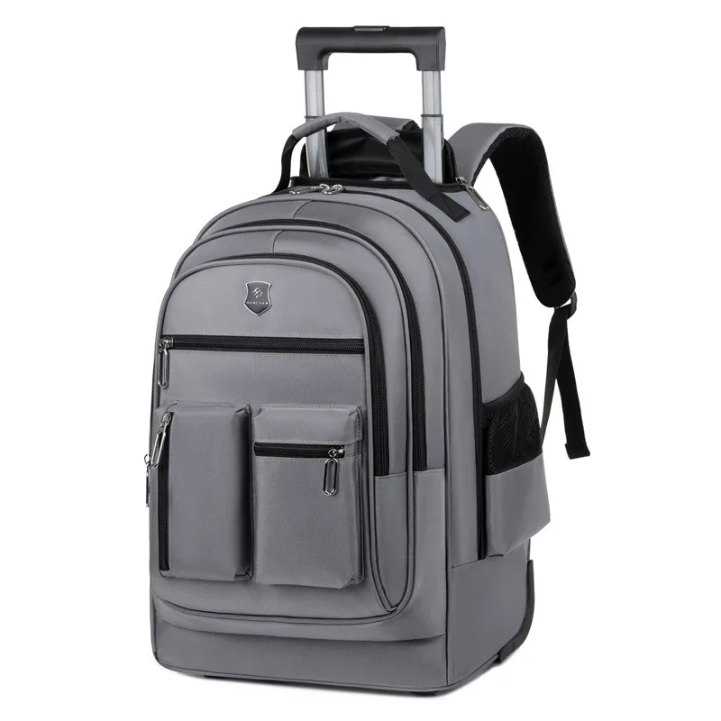 Men's Multi-Functional Travel Backpack with Pull Rod Short Trip Luggage Storage Bag 2025 New Style Business Trip Bag