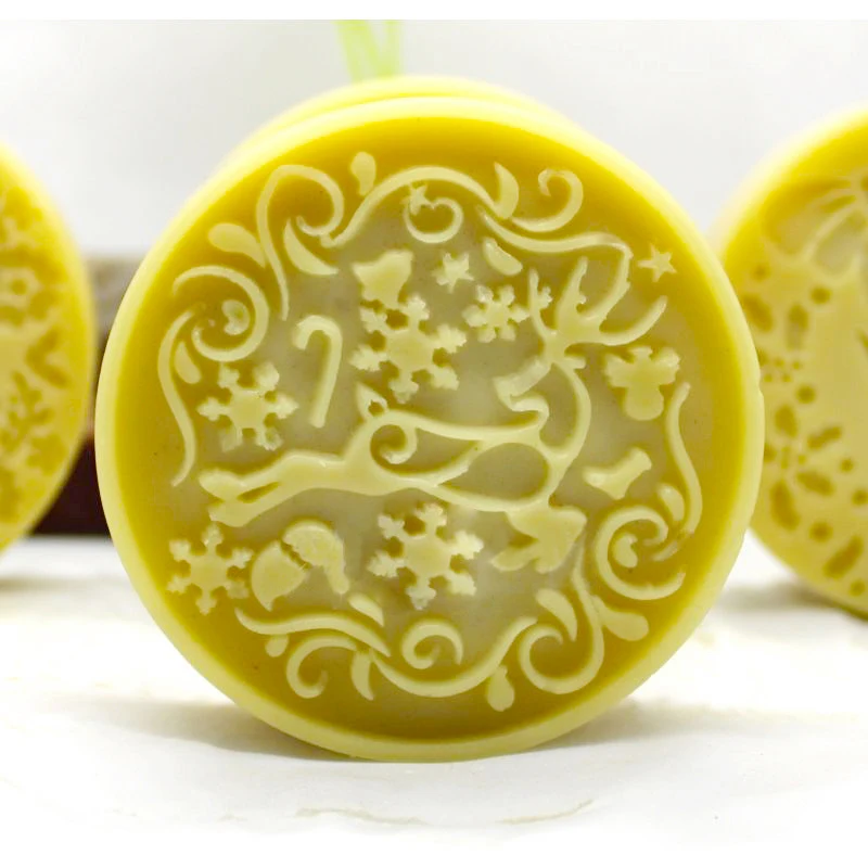 New Merry Christmas Silicone Soap Mold Santa Claus Elk Style DIY Soap Candle Making Mould Chocolate Kitchen Baking Cake Tools