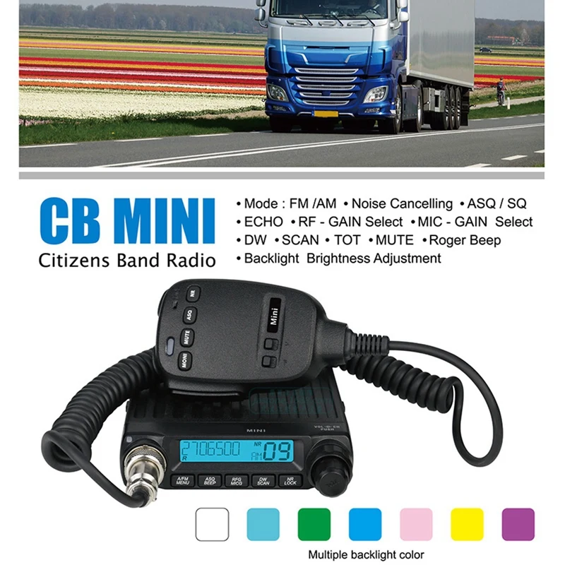 27M Radio 27Mhz CB Radio Mobile Transceiver 40 Kanal FM AM Modulation Mini Citizen Band Walkie Talkie