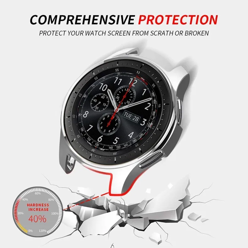 Case For Samsung Galaxy Watch 46mm 42mm Gear S3 Frontier Plating TPU All-Around Bumper Galaxy Watch 5Pro 45mm 4 Classic 42 46MM