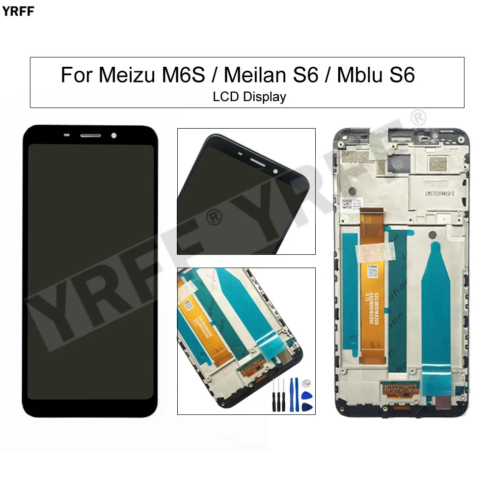 ЖК-дисплей с рамкой для Meizu M6S,Meilan S6,Mblu S6,M712H,M712Q
