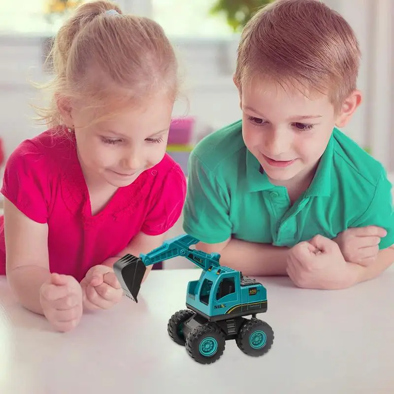 Simulation Construction Truck Excavator Toys Inertia Dump Truck, Wheel Loader, Bulldozer, Backhoe For Child Ages 3 And Up