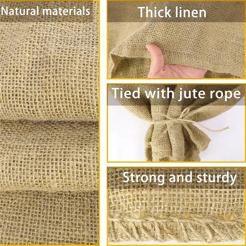 

Многоразовые чехлы для растений из мешковины, 3 упаковки - 40 x 24 дюйма на зиму, многоразовая морозная ткань, защита от замерзания для садовых растений, деревьев