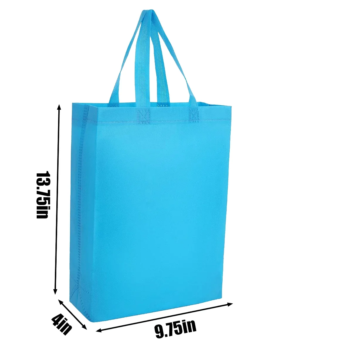 ABQR 50 Pack Sacs fourre-tout non tissés Sac cadeau réutilisable Sacs réutilisables avec poignées Fourre-tout d'épicerie pliable Sacs cadeaux pour adultes et enfants