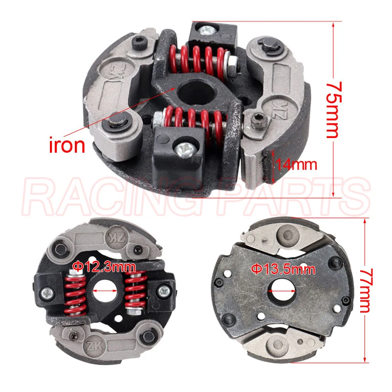 2 Stroke Mini Moto Clutch Pad For 37cc 39cc Water Cooled engine Pocket Bike ATV Quad Crosser 2 spring